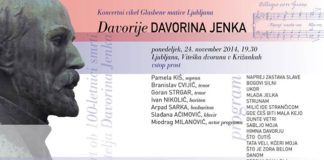 Koncert ob 100-letnici smrti skladatalje Davorina Jenka