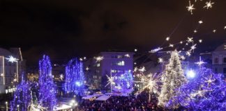 PRIŽIG PRAZNIČNIH LUČK V PARKU SVETA EVROPE pri Cankarjevem domu
