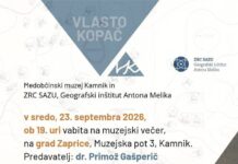 Muzejski večer: dr. Primož Gašperič, Kartografska dela Vlasta Kopača