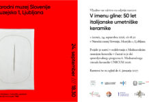 Vabilo na odprtje razstave V imenu gline: 50 let italijanske umetniške keramike